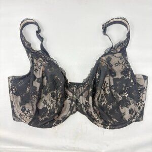 NWOT Cacique Full Coverage Bra 38G Black Lace Underwire RN118641 DL11070783